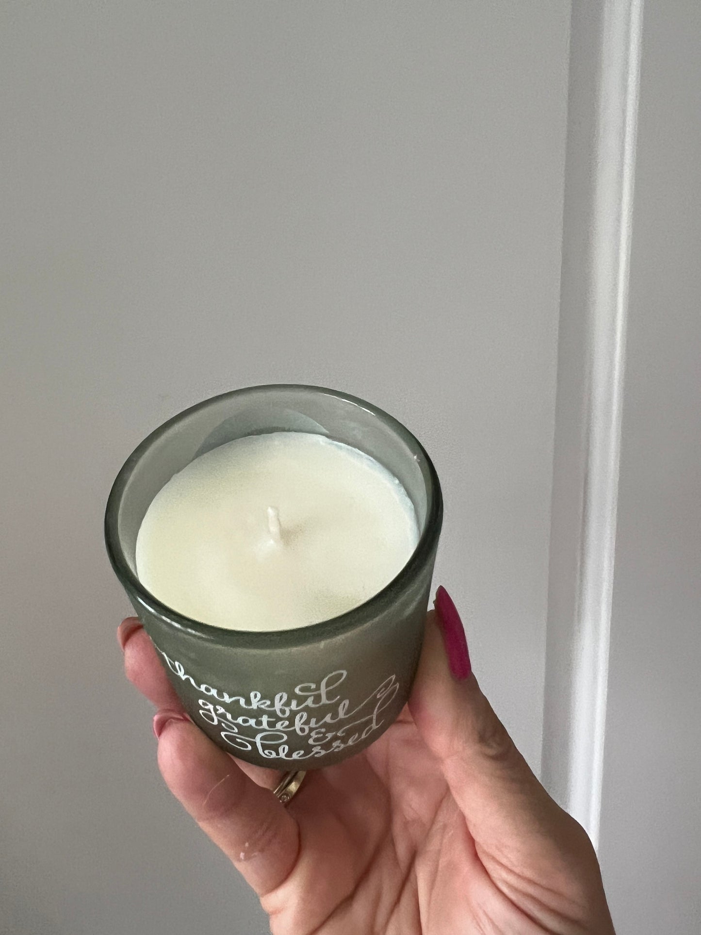 Small Sage Green Wellbeing Candle