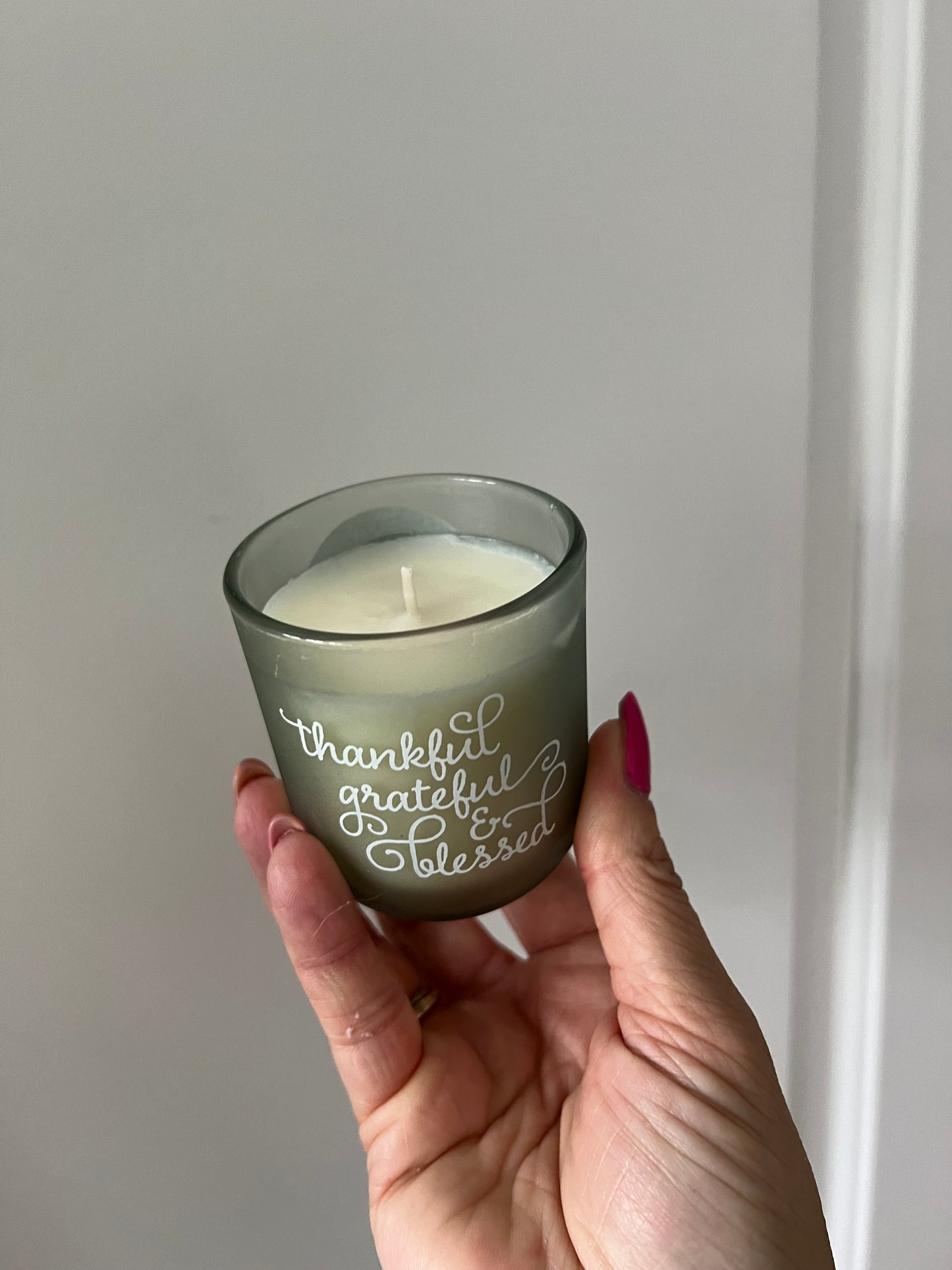 Small Sage Green Wellbeing Candle