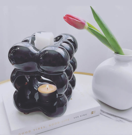 Black Peru Bubble Wax Melt Burner